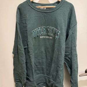 Pacific & Co. Green Outer Banks Crew Neck Sweatshirt